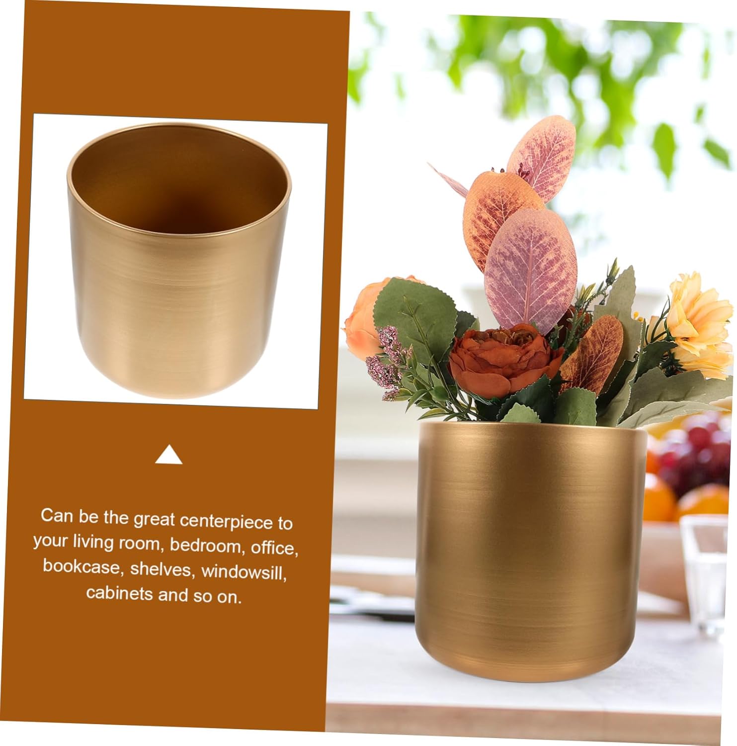 STOBAZA Vintage Rustic Flower Vase Bucket Planter Decor