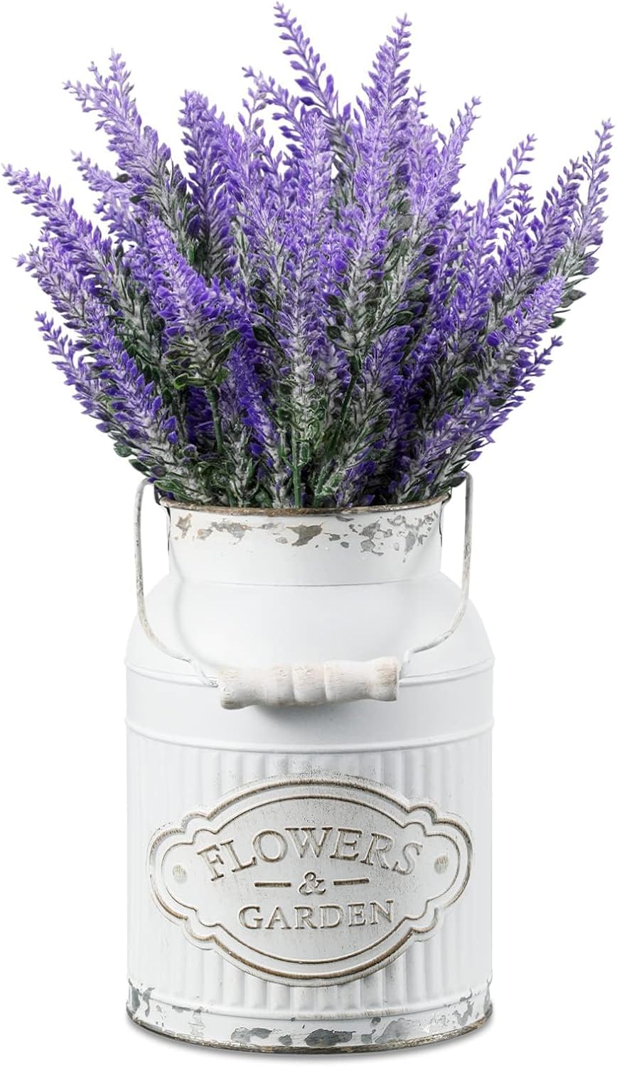 Rustic Farmhouse Style Metal Flower Vase Decor