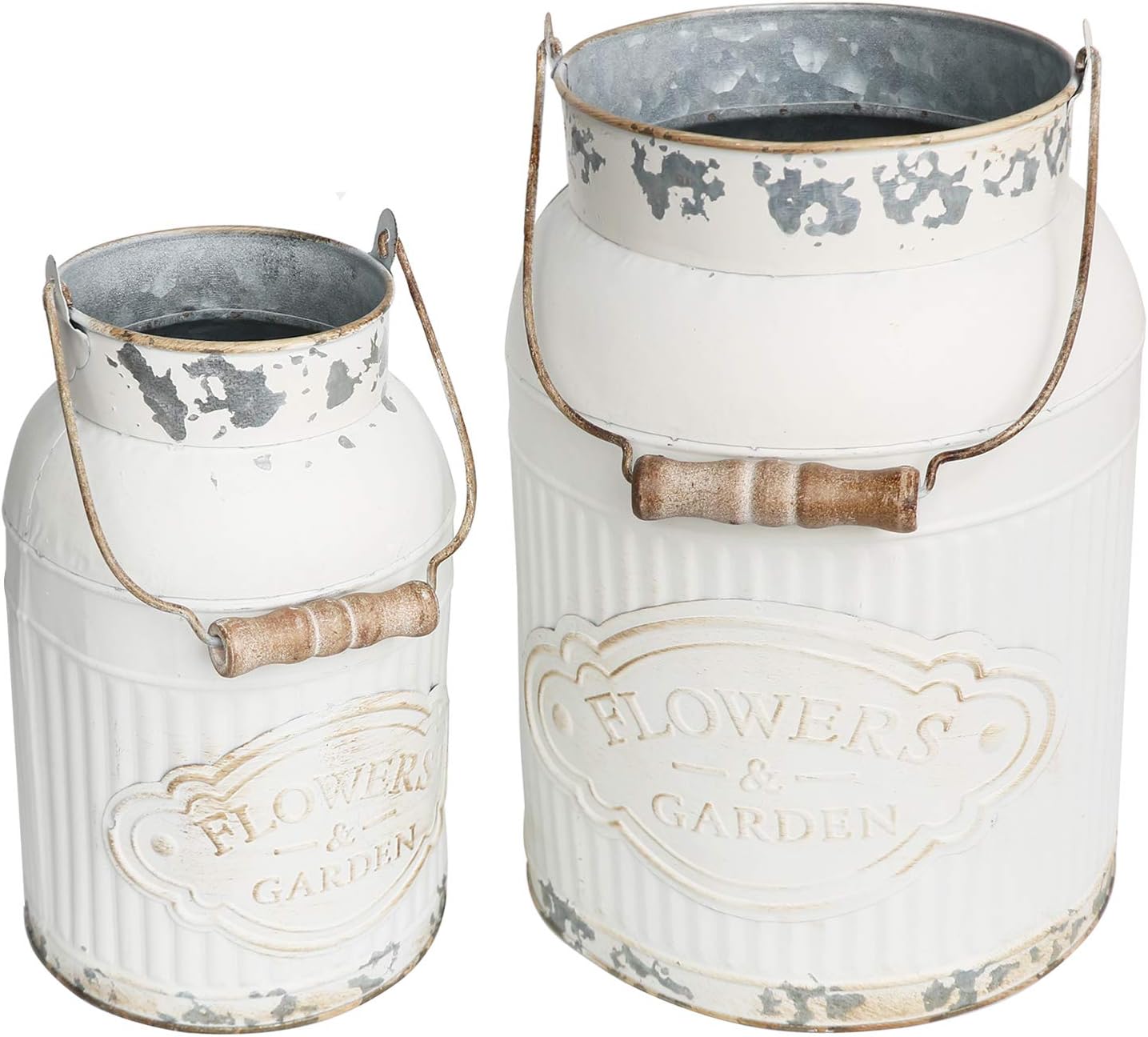 VANCORE Shabby Chic Metal Vase Decor Planter