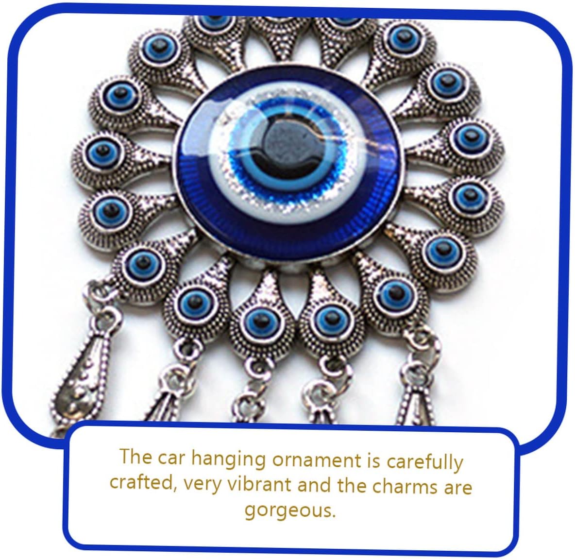 Yardenfun Evil Eye Car Hanging Decor Wind Chime