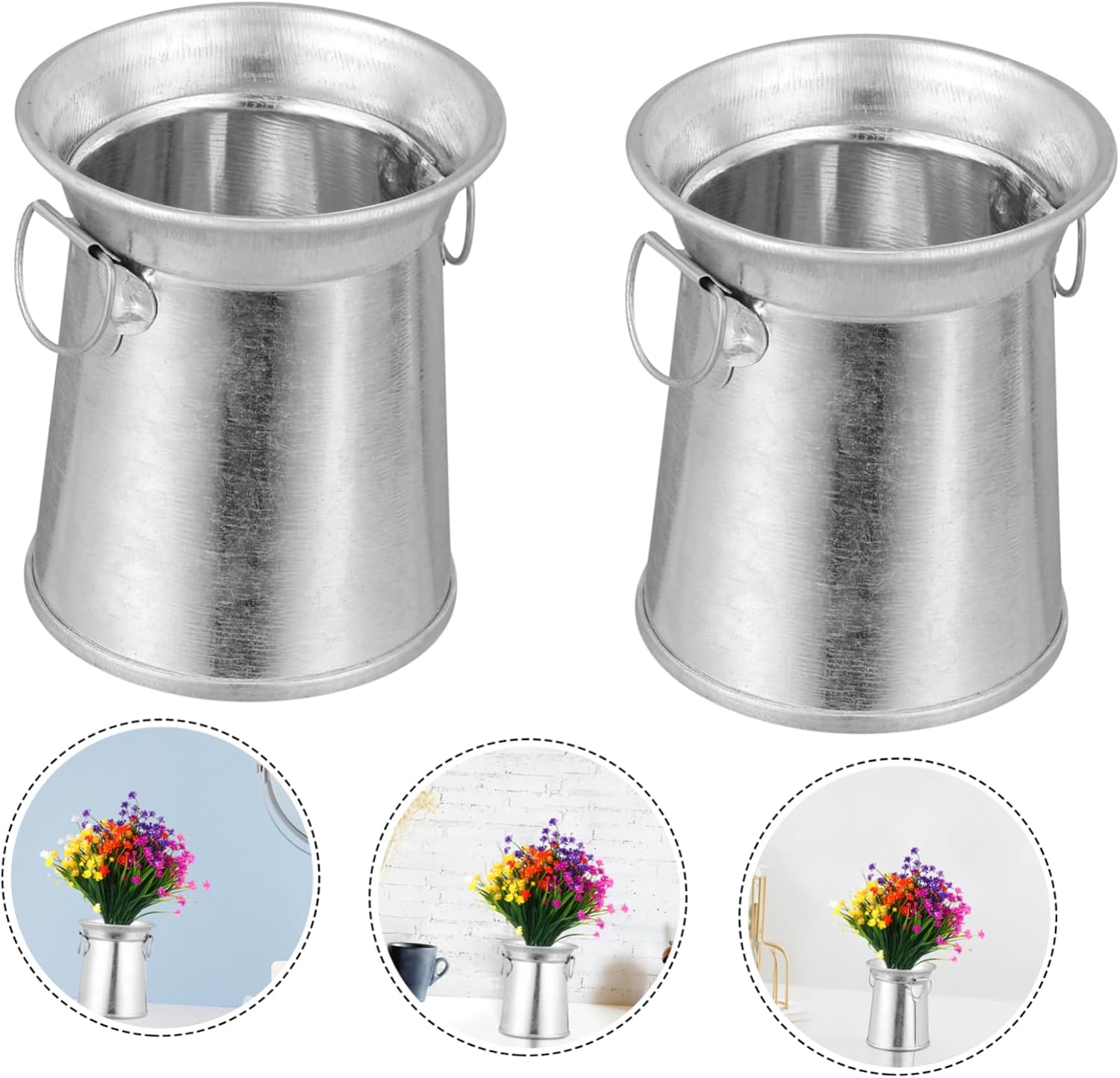 3pcs Iron Art Flower Pot Bucket Planter for Garden