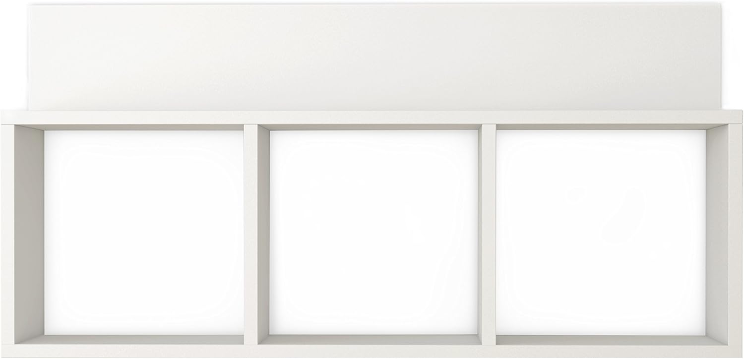 Danya B Modern 3 Cube Floating Wall Shelf - White