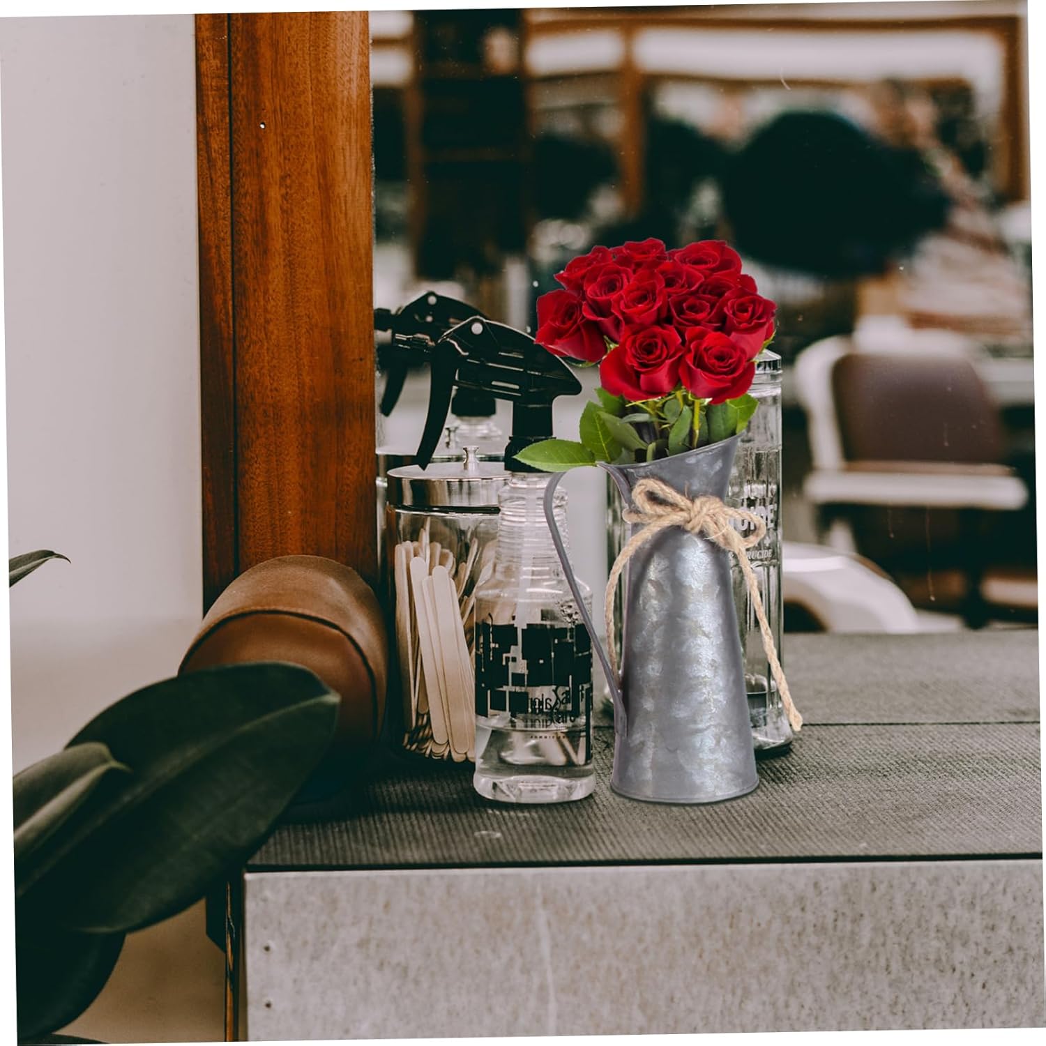 3pcs Retro Iron Flower Bucket Vase Set
