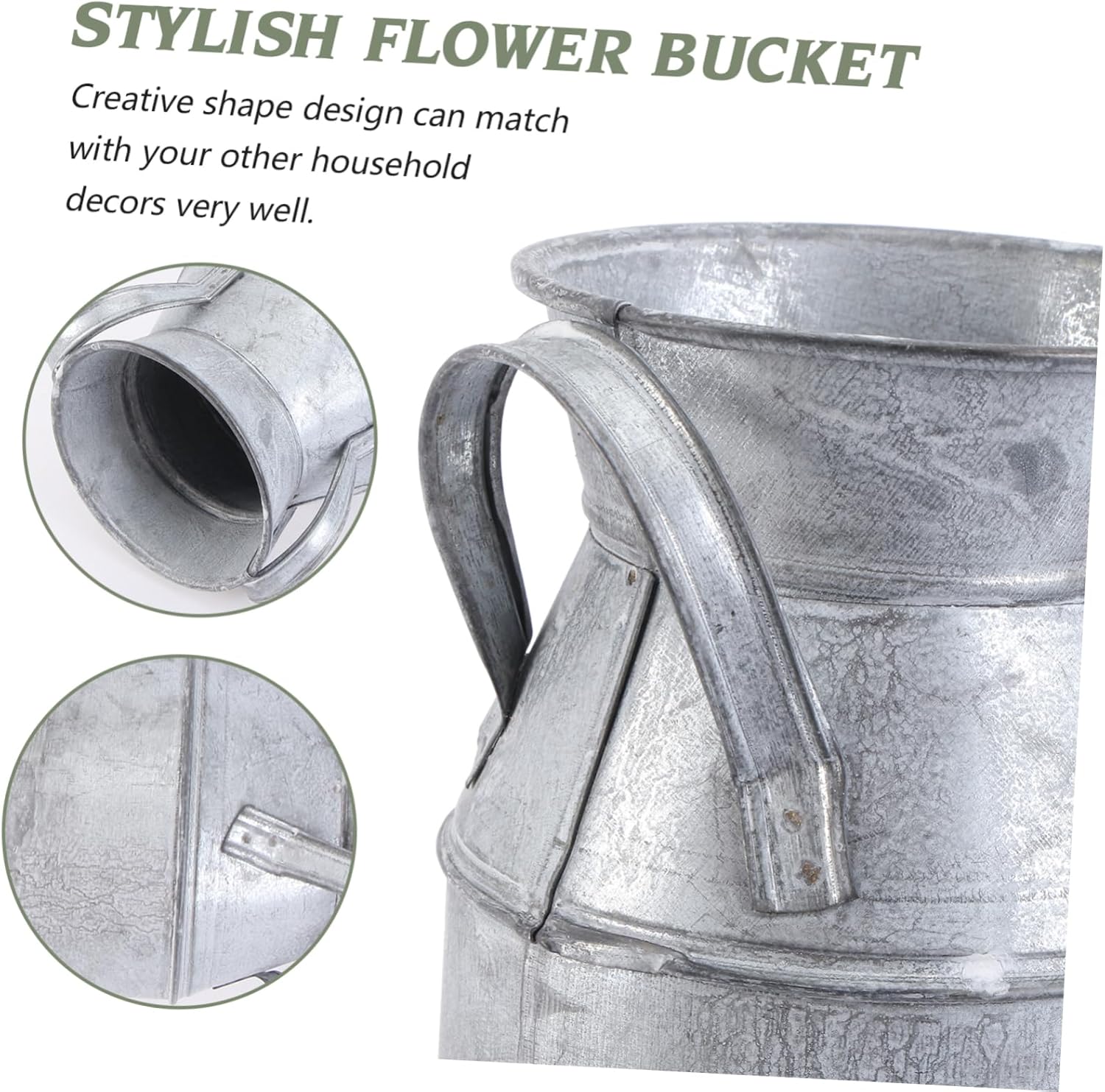 Vintage Iron Sheet Flower Vase Stylish Home Decor