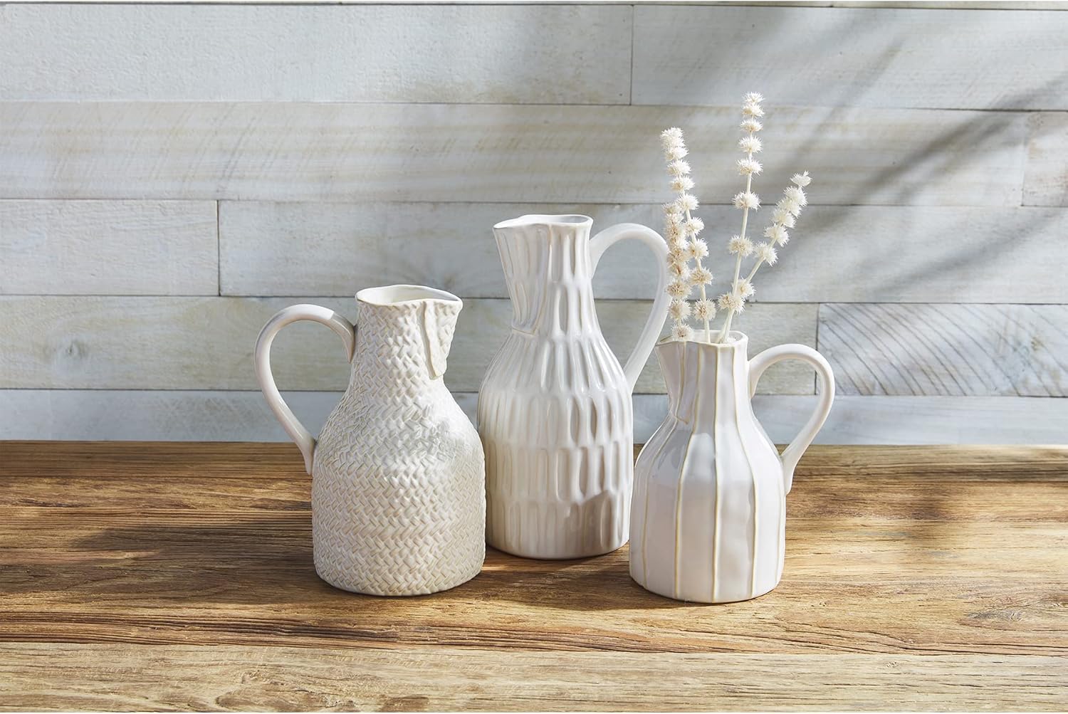 Mud Pie Cream Stoneware Bud Vase Small 65x4