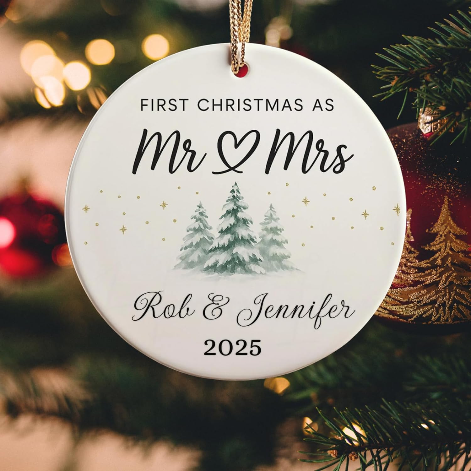 First Christmas as Mr Mrs Ornament 2025