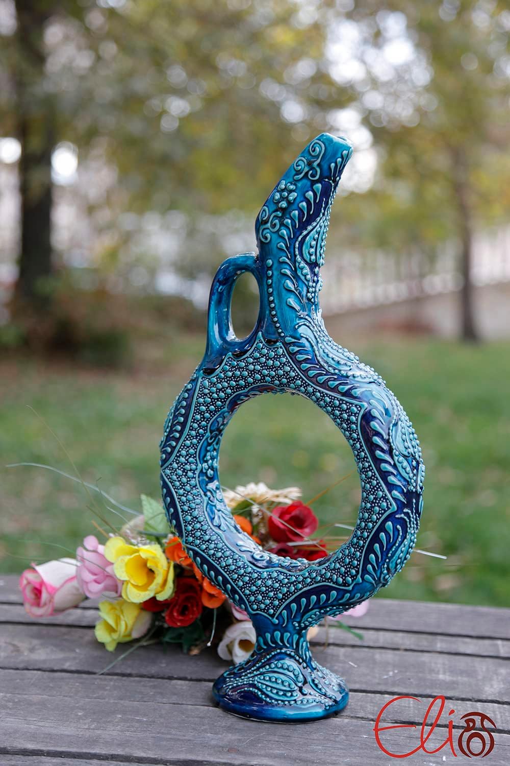 Ocean Blue Beta Hittite Ceramic Vase