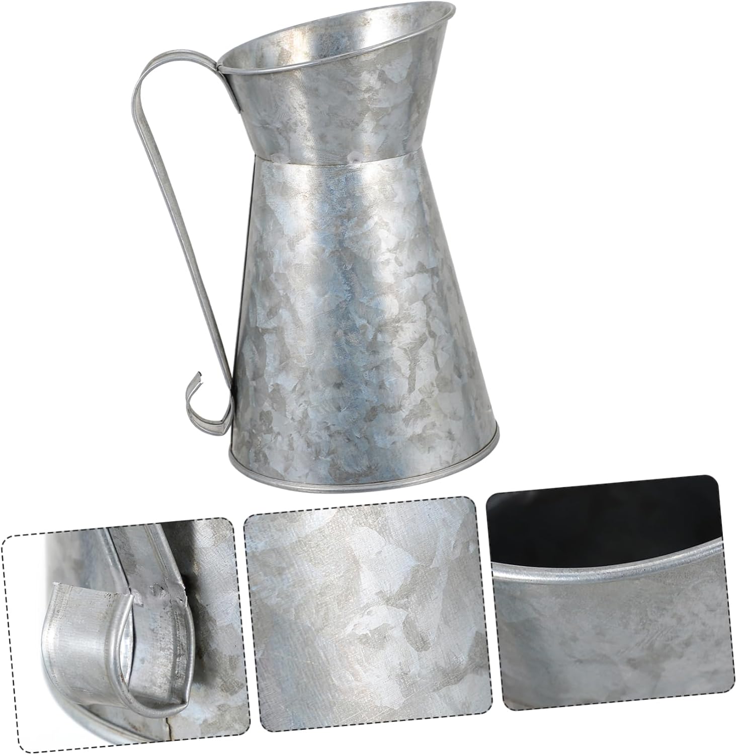 Vintage Floral Iron Vase Holder for Rustic Home Decor