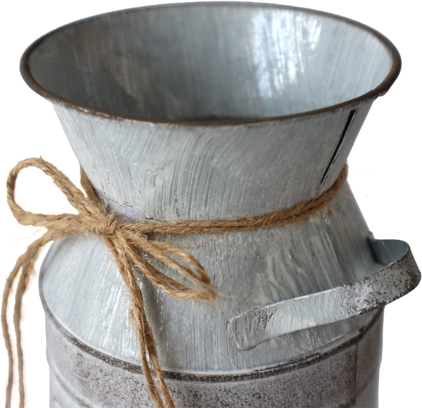 Galvanized Milk Can Retro Vase for Home Office Decor