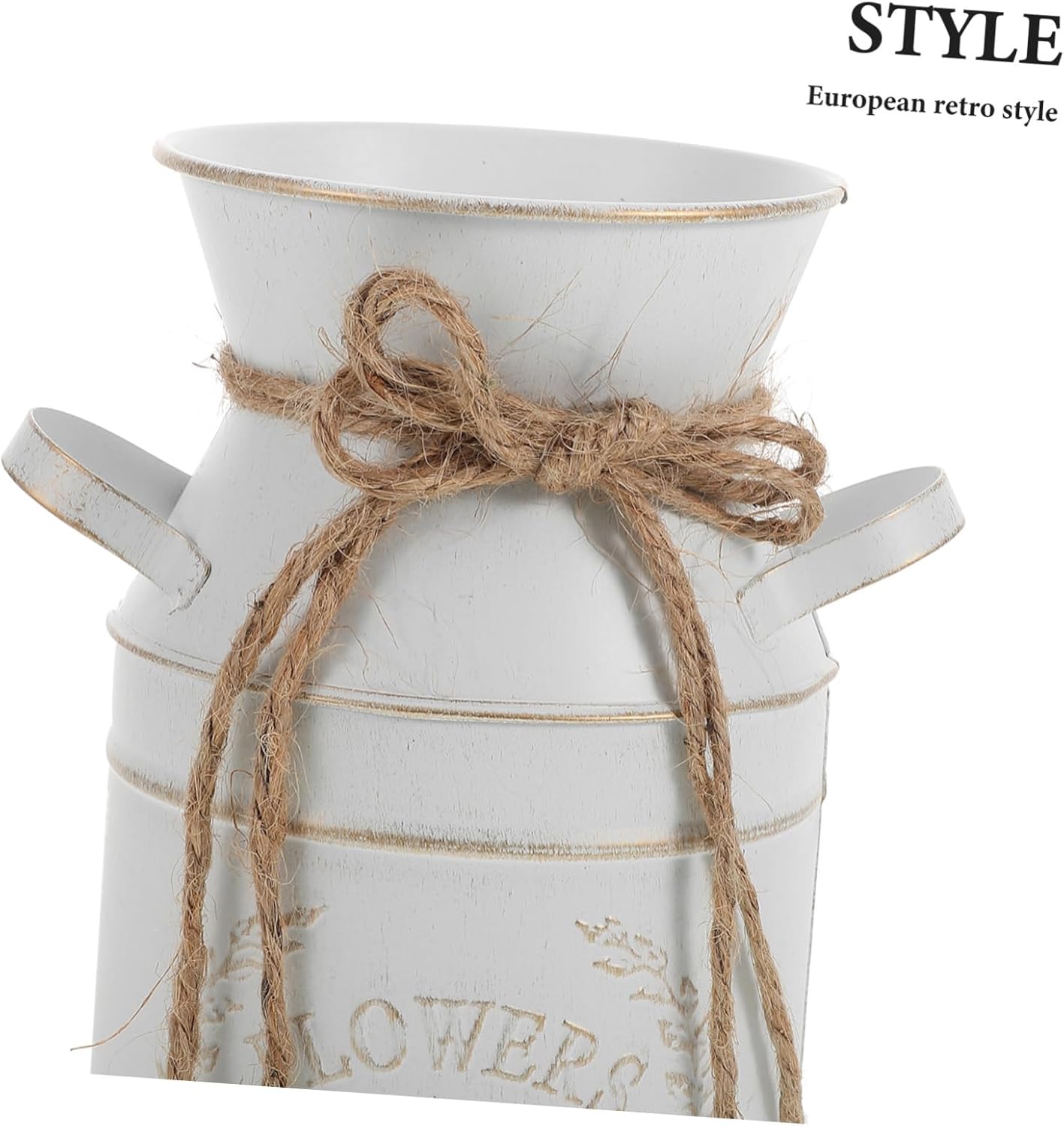 Vintage Milk Jug Flower Vase for Home Decor