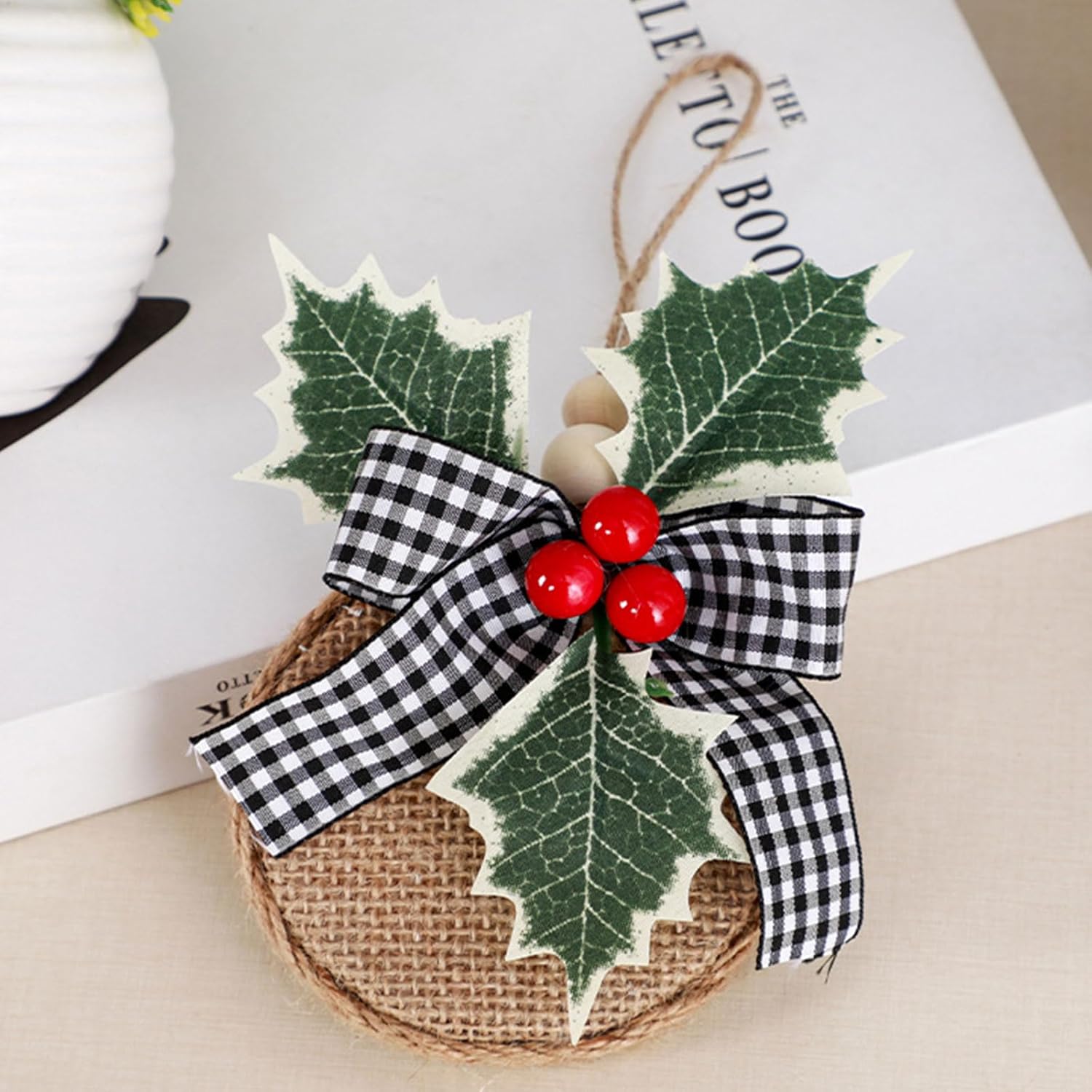 Christmas Wreath Door Hanger for Front Door Decoration