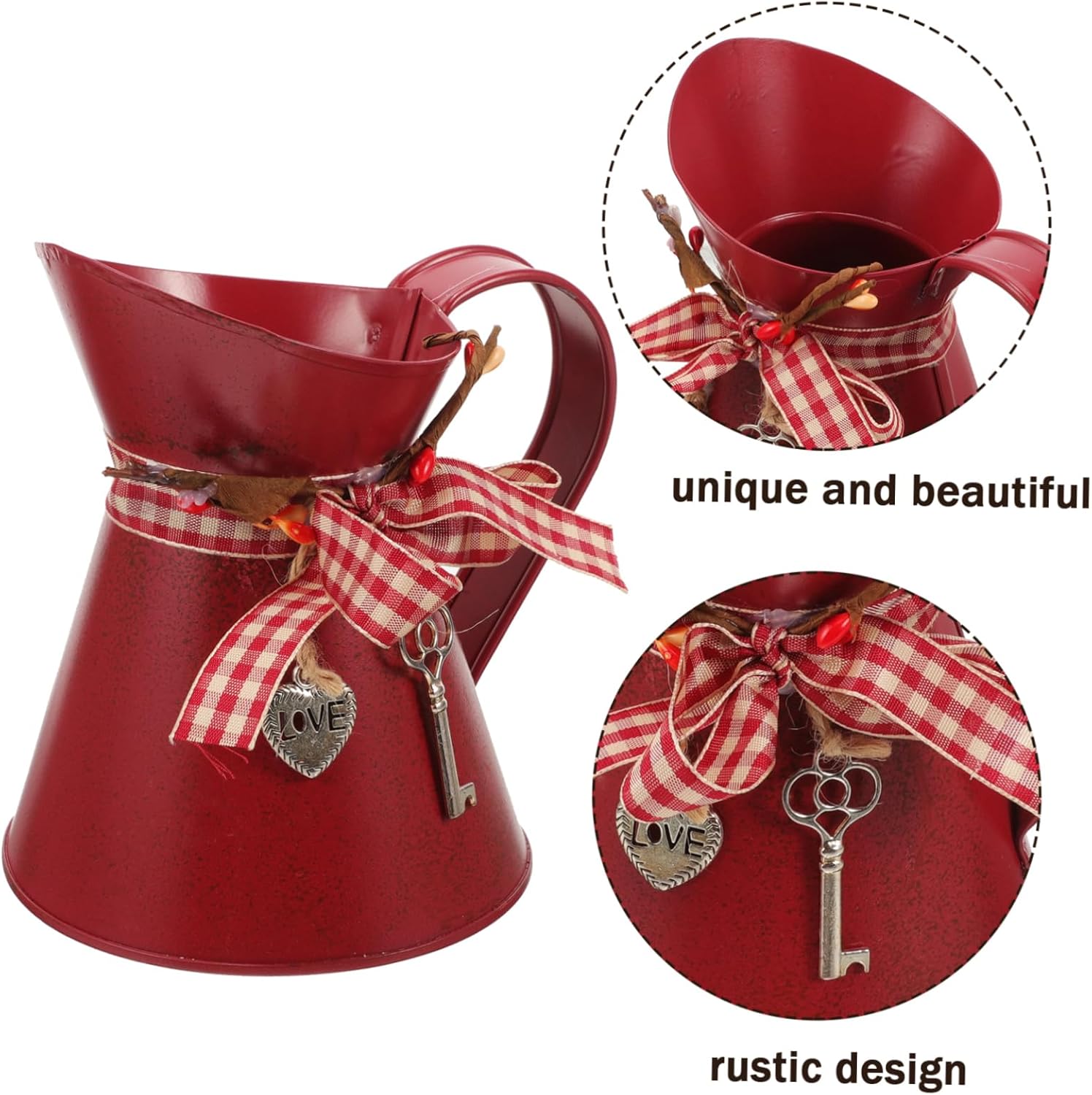 VINTORKY Rustic Bucket Flower Pot Garden Decor