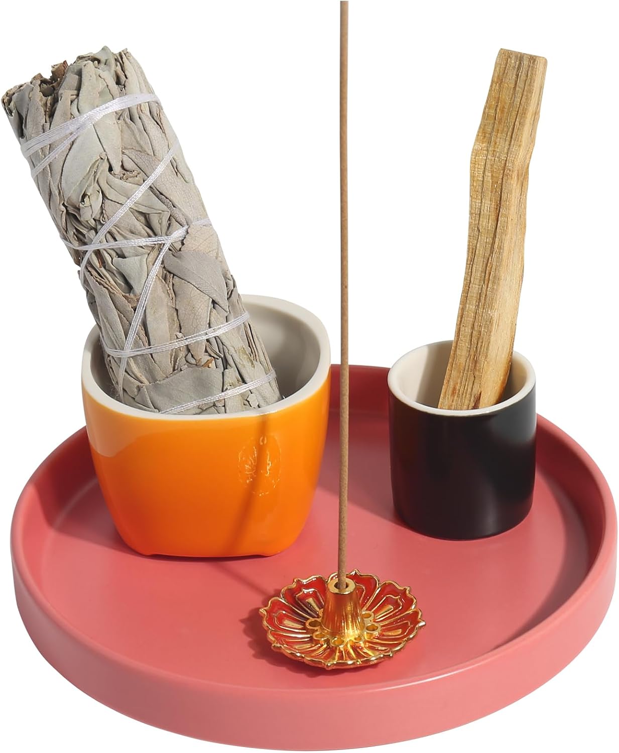 4 in 1 Ceramic Incense Holder for Yoga and Meditation