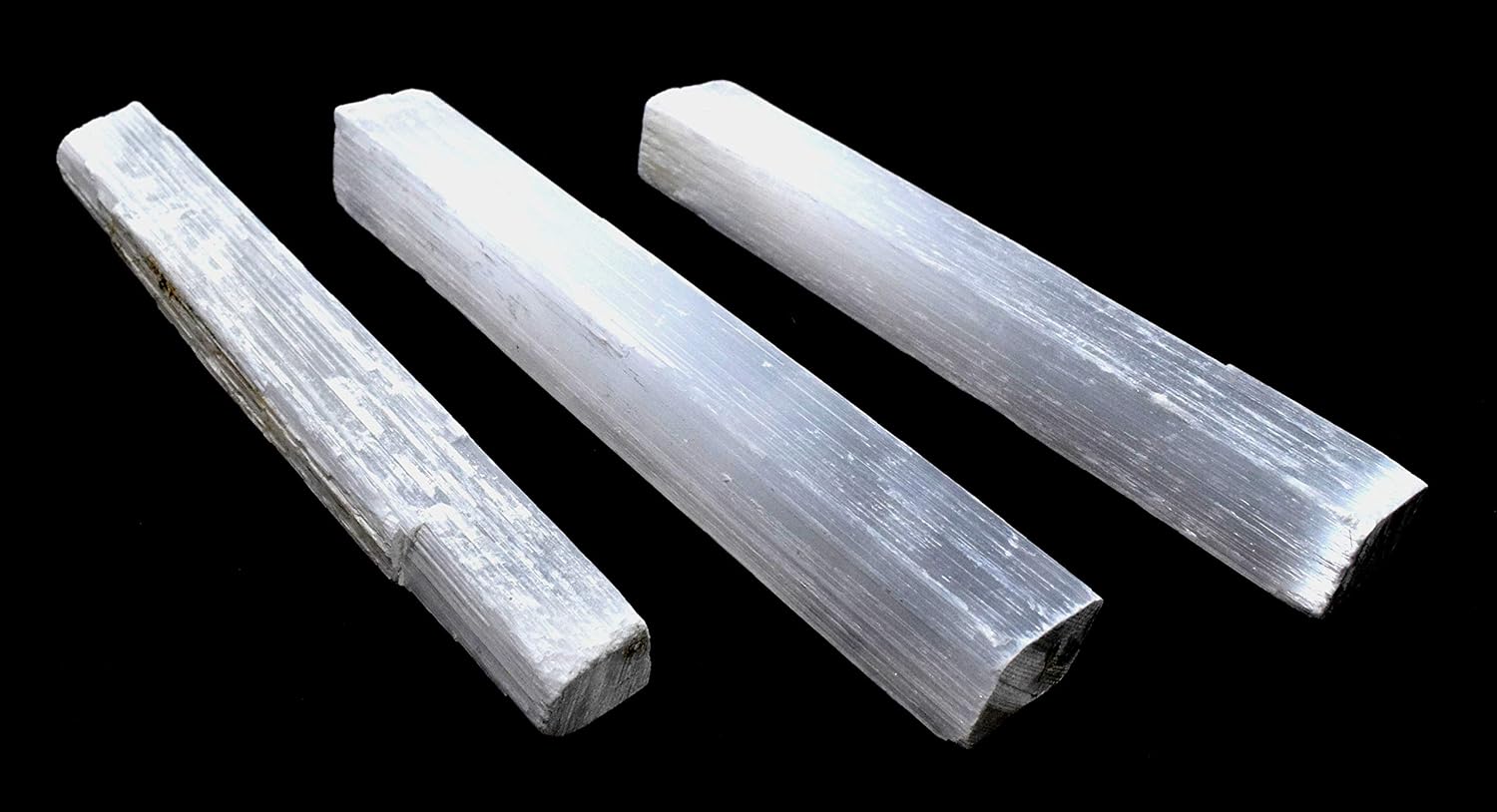 HQRP 5 Inch White Selenite Sticks 20PCS Natural Decor Stones