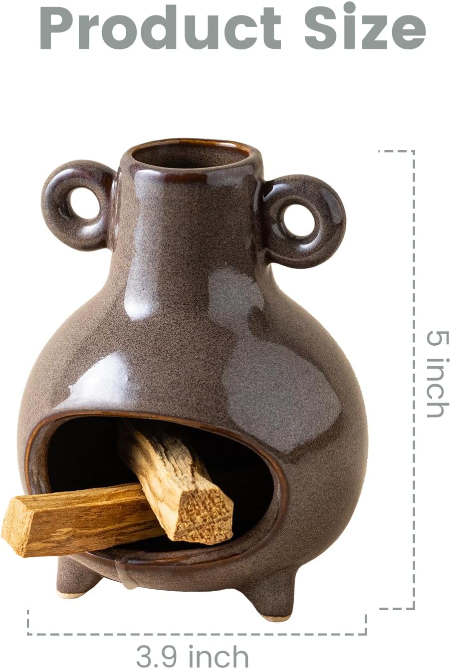 KOKUNKA Ceramic Palo Santo Holder Brown