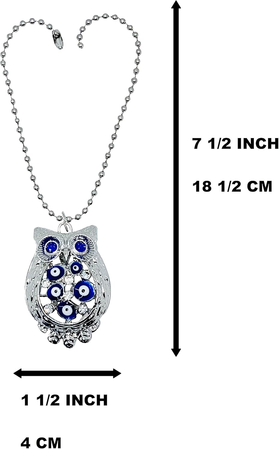 LUCKBOOSTIUM Owl Evil Eye Car Hanging Charm