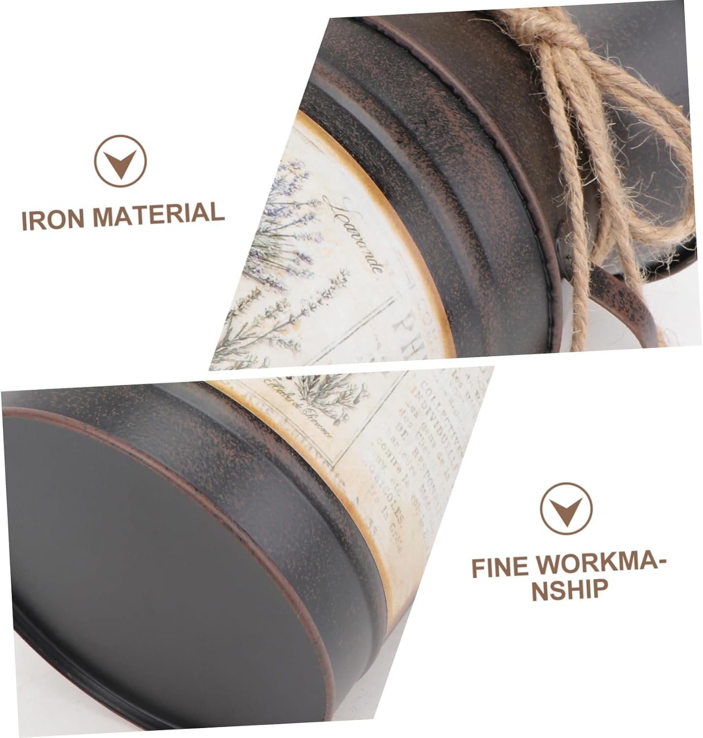 STOBAZA Vintage Style Iron Wall Decor Vase