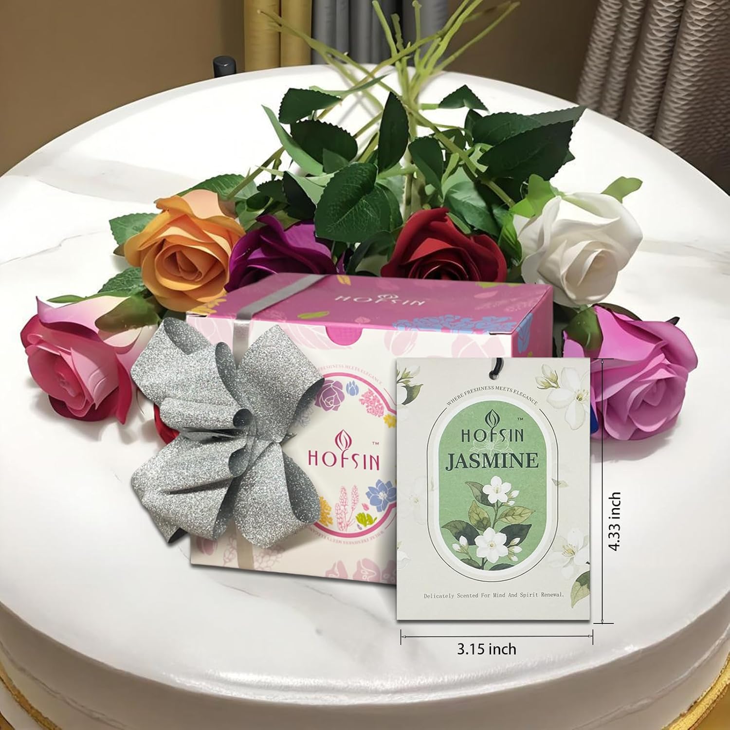 12 Pack Jasmine Scented Sachets for Drawer and Closet