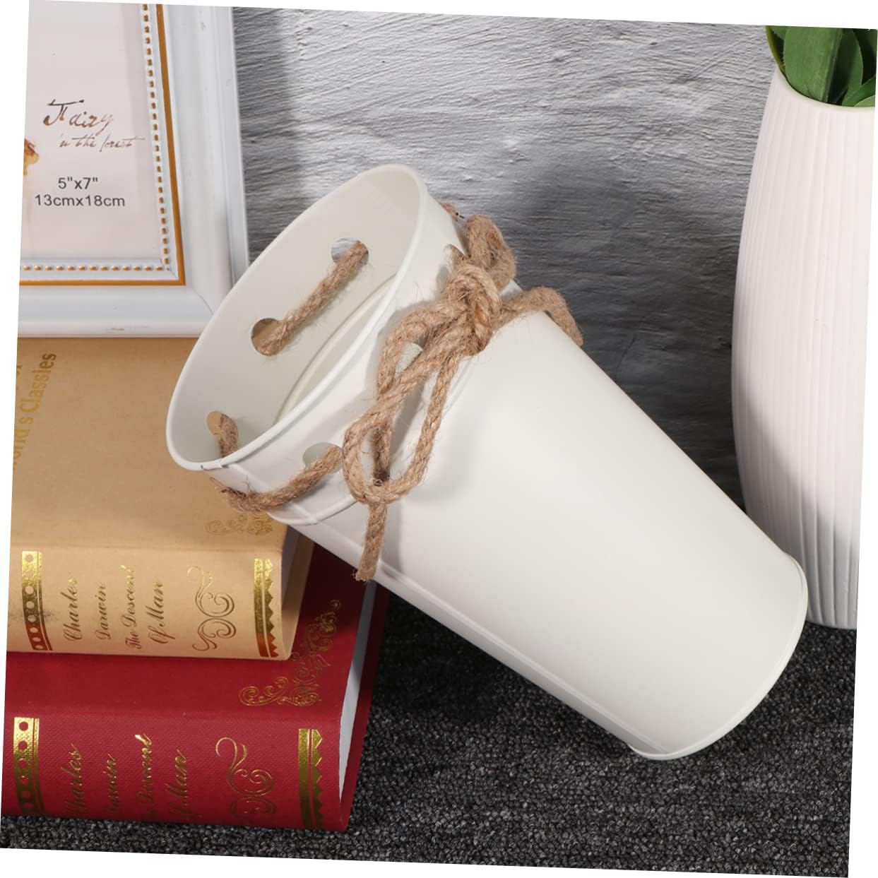 Vintage Iron Bucket for Flowers and Plants