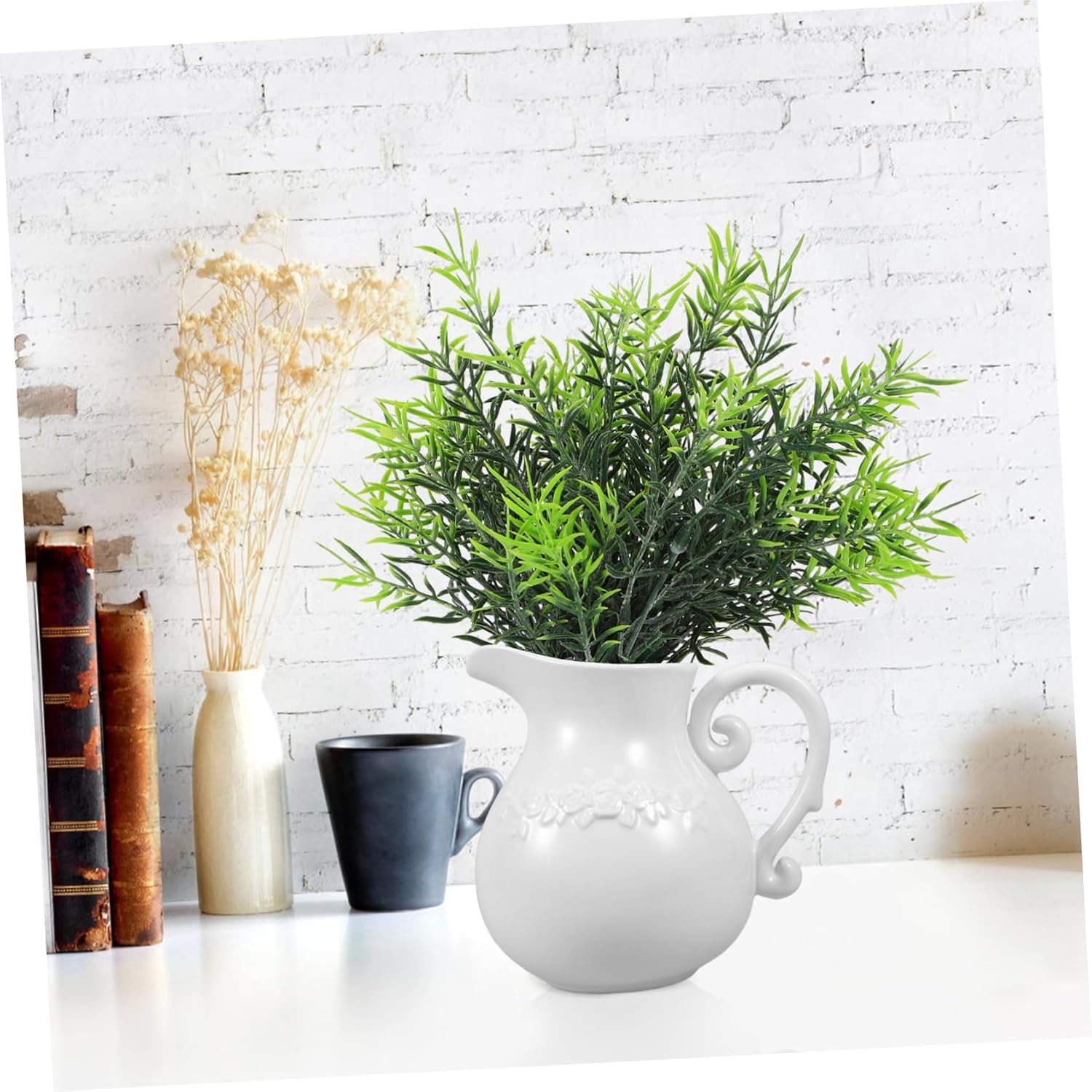 Retro European Ceramic Pitcher Flower Vase for Home and Office