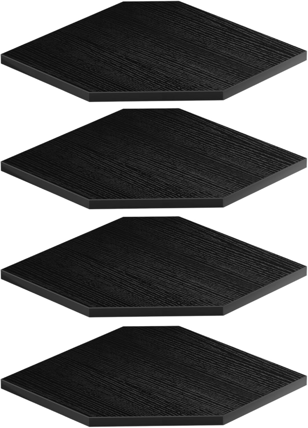 JJL Corner Shelves 4 Tier 133 Inch Deep Wooden Wall Mounted Storage