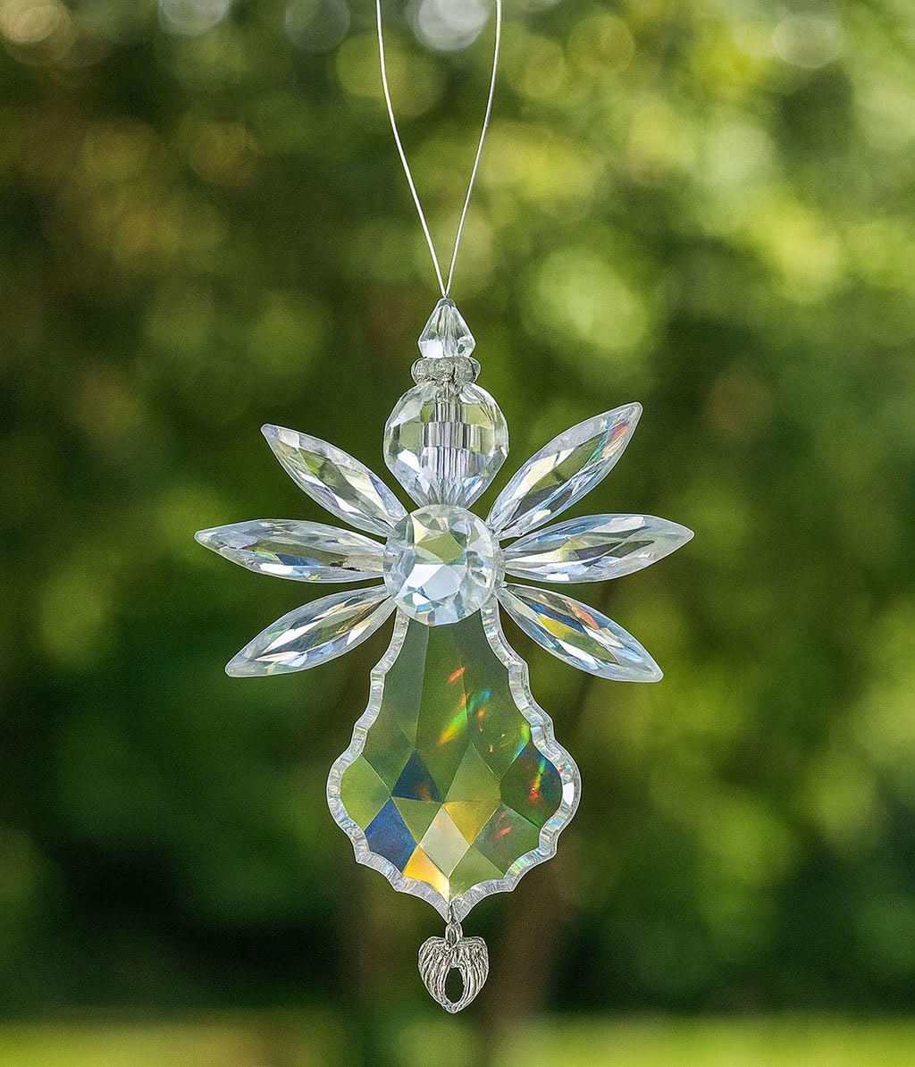 Personalized Guardian Angel Acrylic Suncatcher Ornament