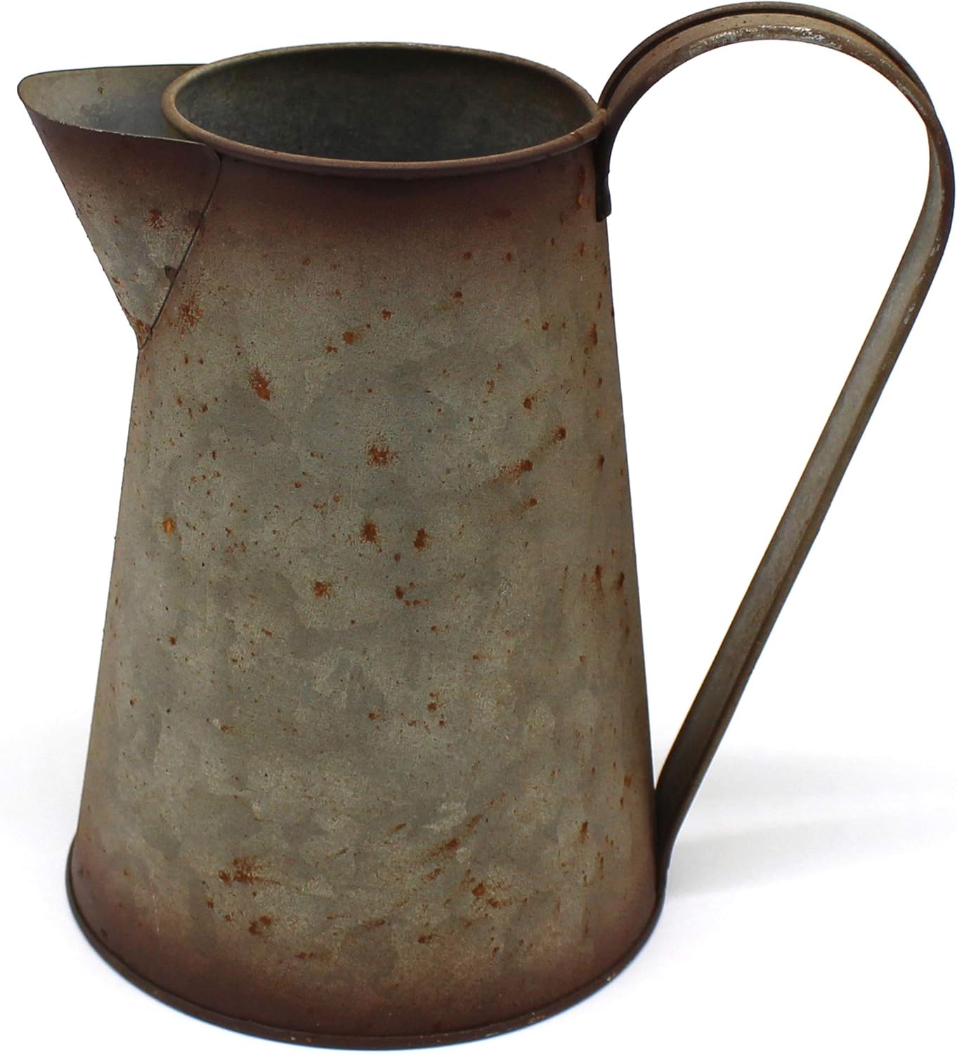 7 Inch Galvanized Metal Milk Pitcher Vase