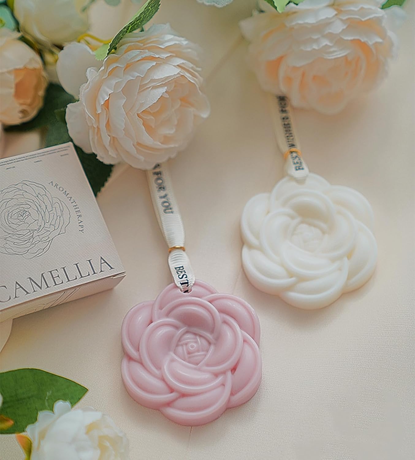 Aroma Soy Wax Sachets 3 Pack Camellia Flower Shaped Essential Oil Tablets