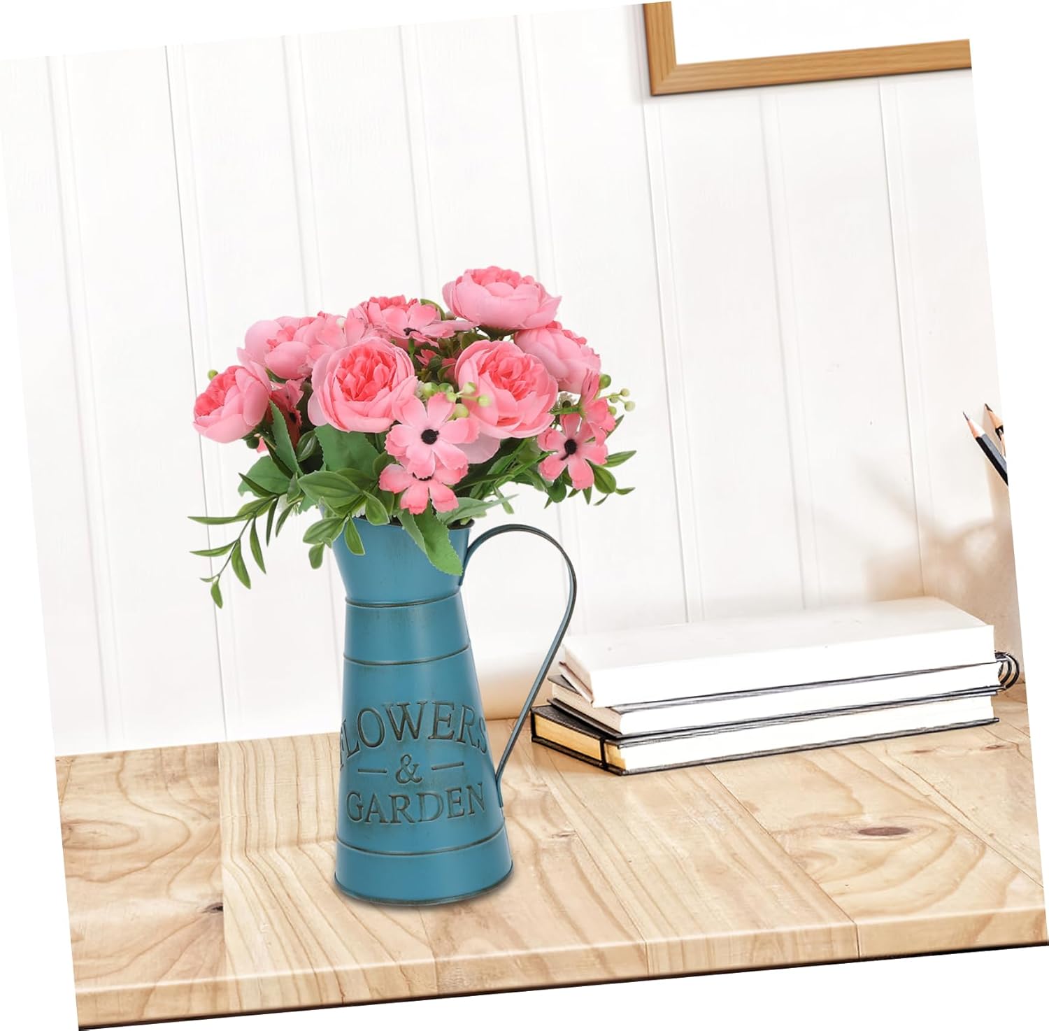 Retro Kettle Vase Flower Decor Ornament