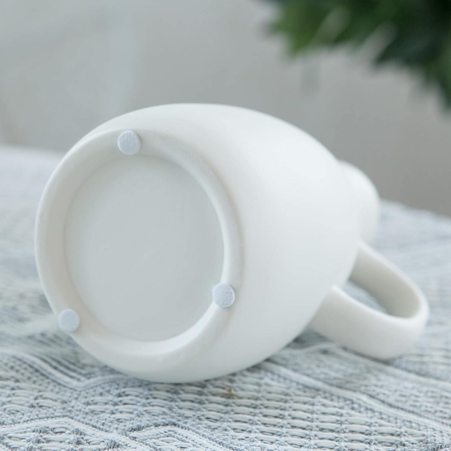 Tanvecle White Ceramic Vase Set 2 Small Vases with Handles