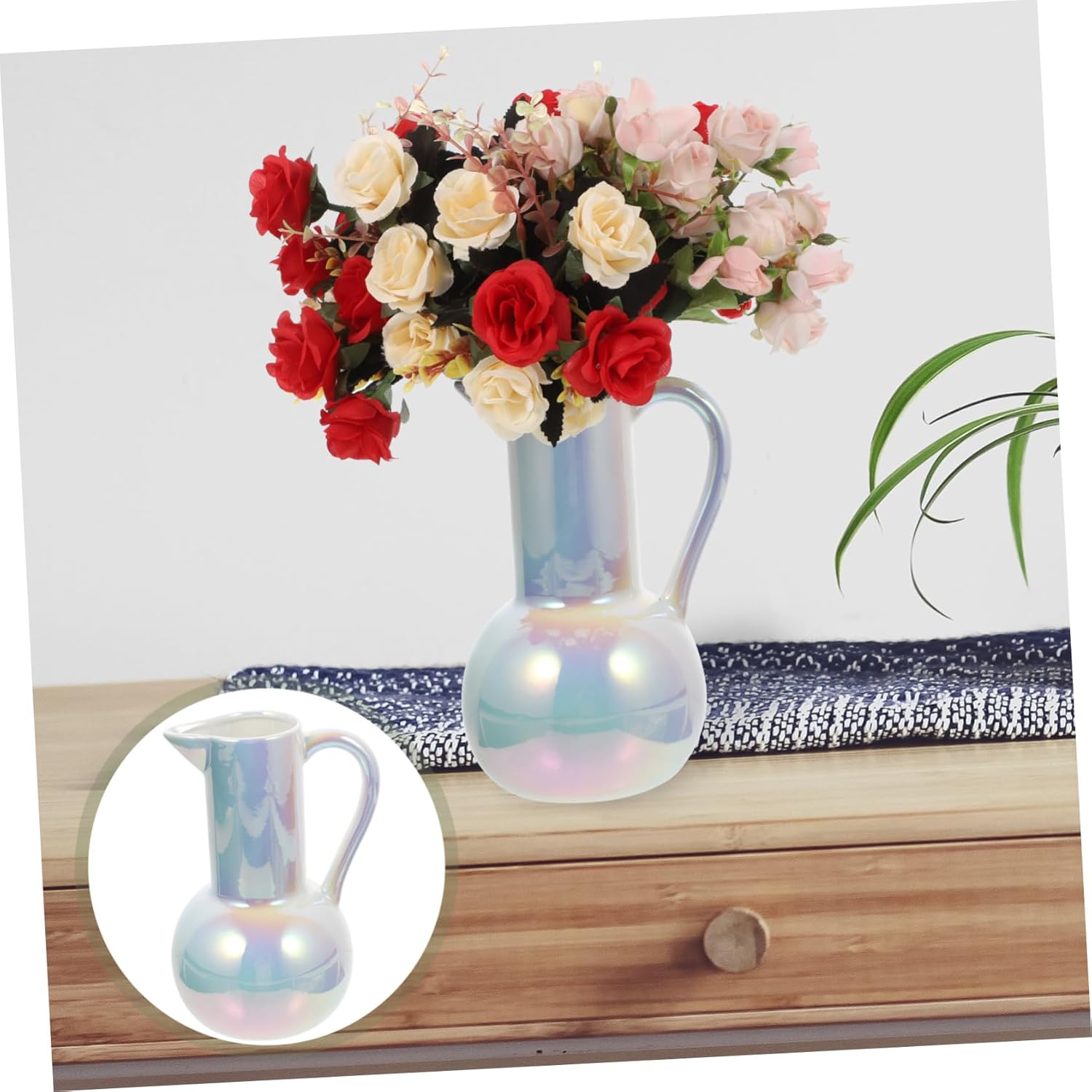 Cute Ceramic Pitcher Vase for Home Decor