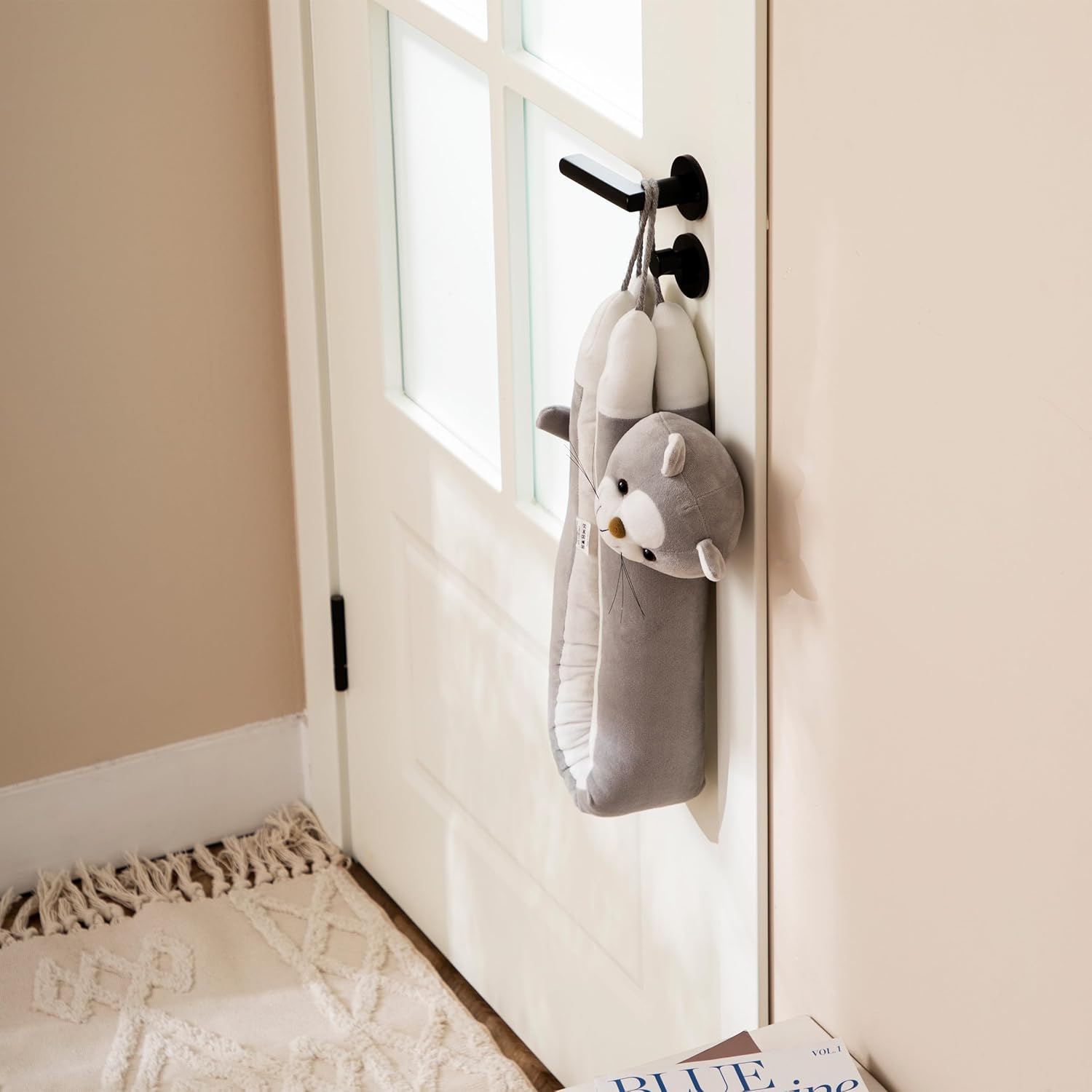 Sunolga 38 Inches Weighted Door Draft Stopper Gray Cat Shape