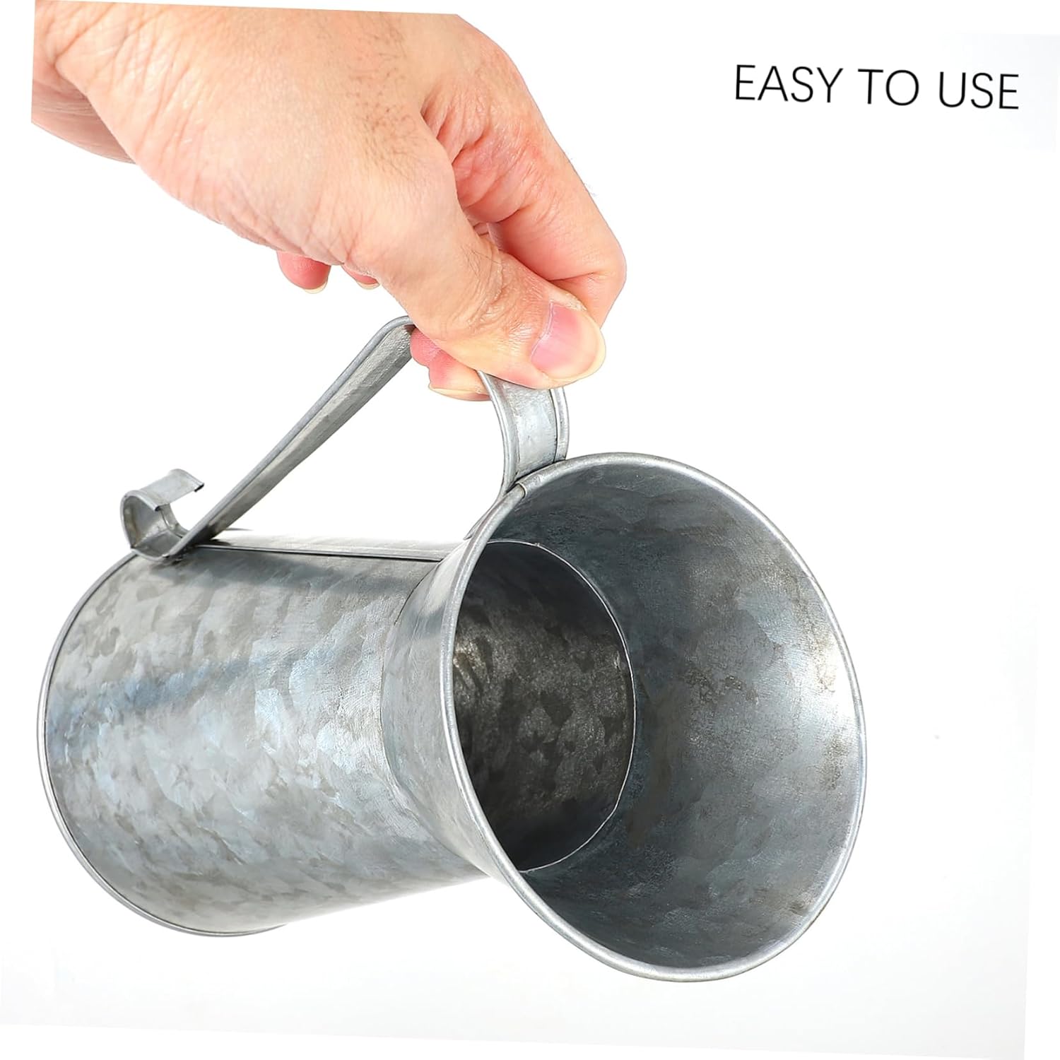 Rustic Iron Flower Vase Vintage Style Decor Bucket