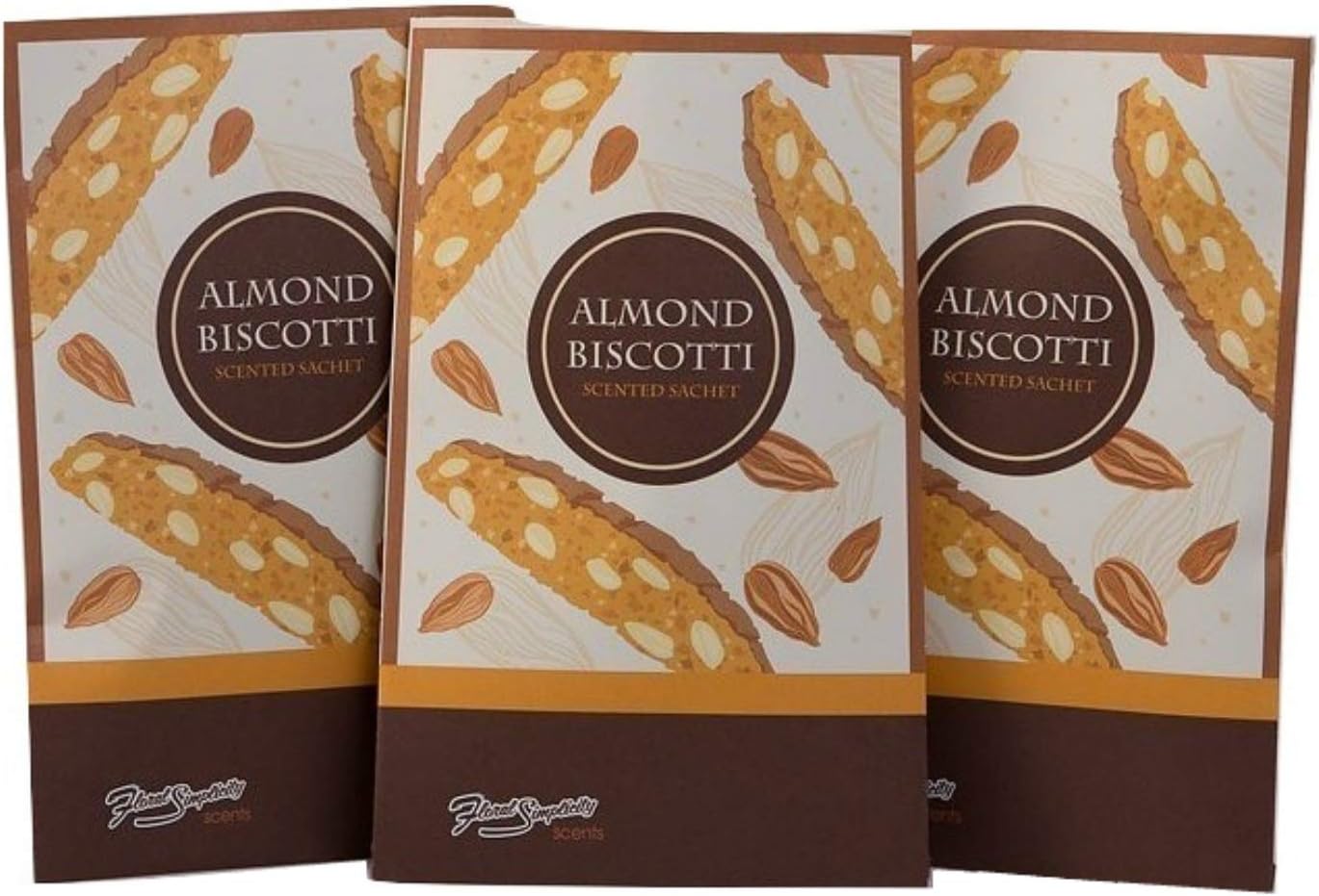 Almond Biscotti Scented Sachets Pack of 3