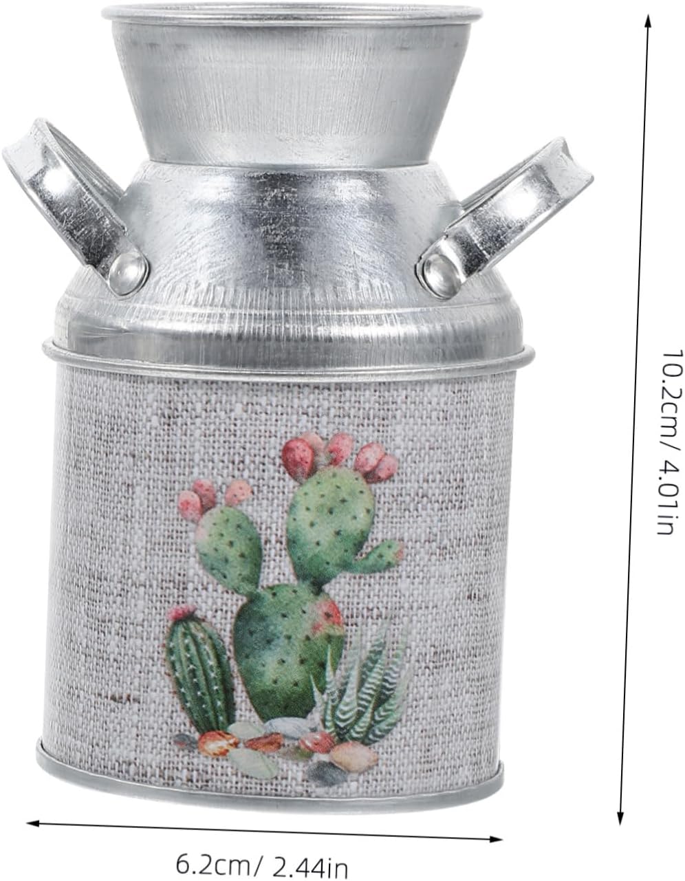 2Pcs Rustic Flower Vase Vintage Metal Plant Pot for Farmhouse Decor