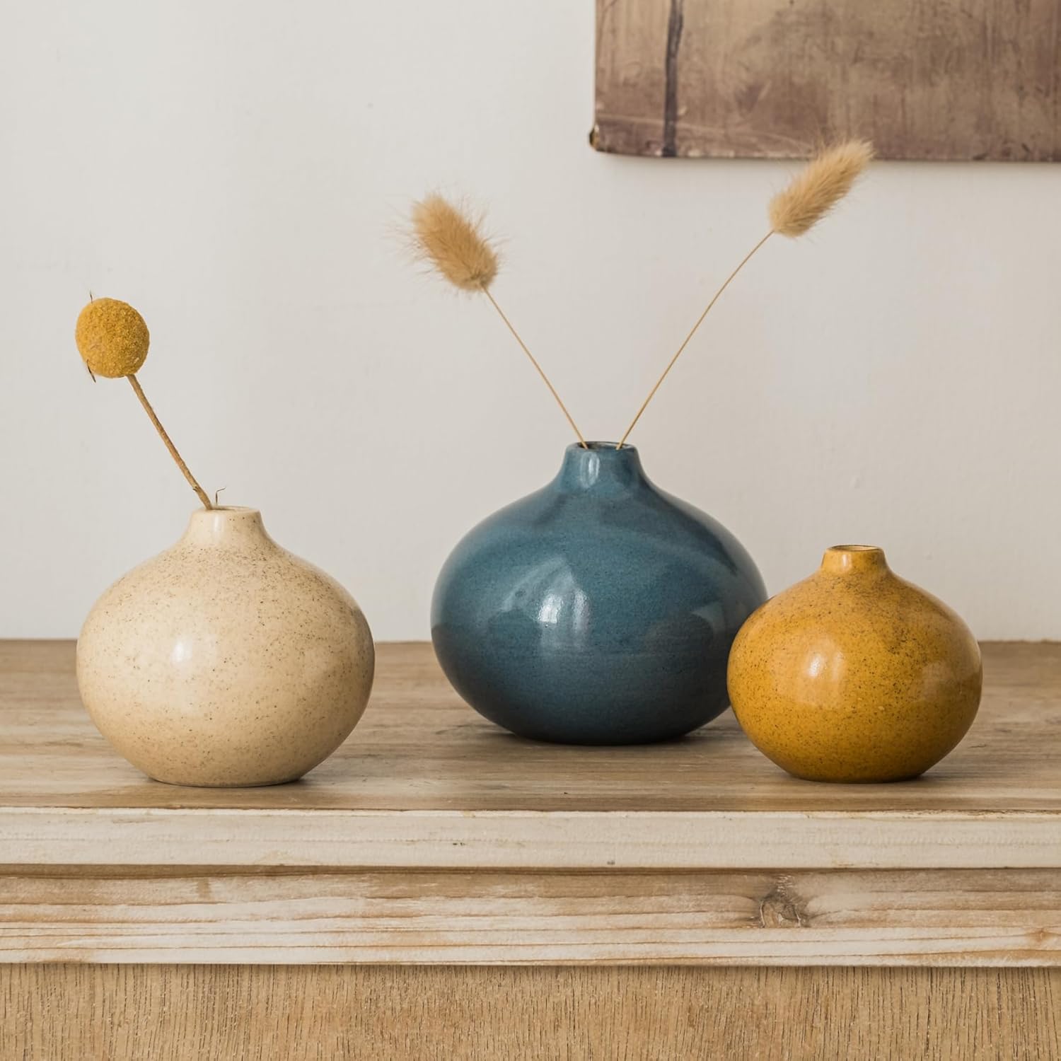 Ceramic Vase Set of 3 for Home Decor