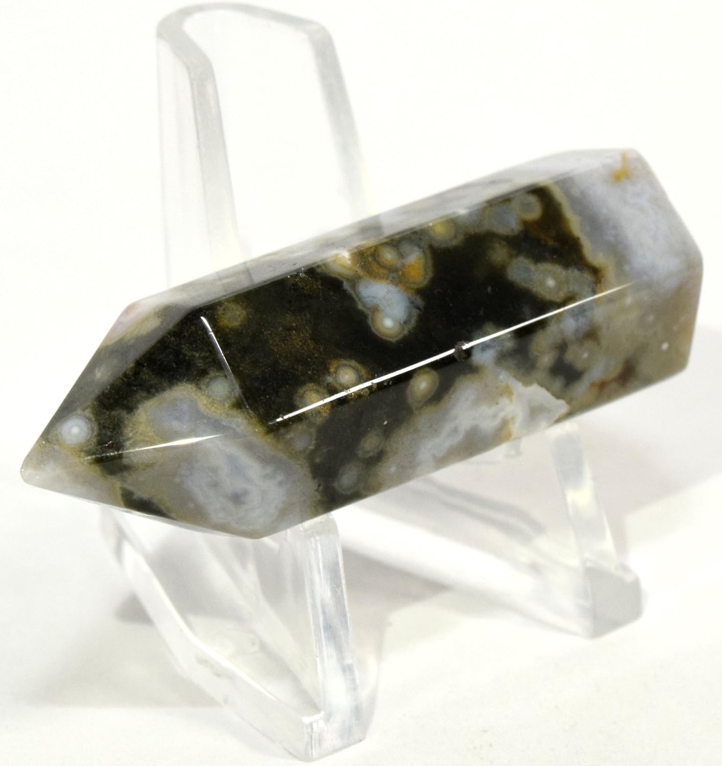 HQRP Ocean Jasper Point 47mm Multicolor Crystal Stick
