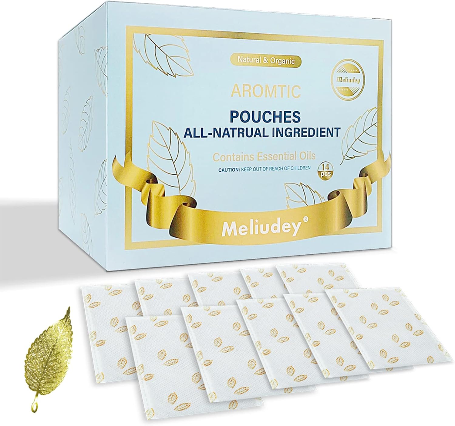 14 Pack Lemongrass Peppermint Sachets for Closets Drawers Home Fragrance