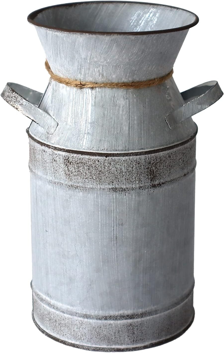 Galvanized Milk Can Retro Vase for Home Office Decor