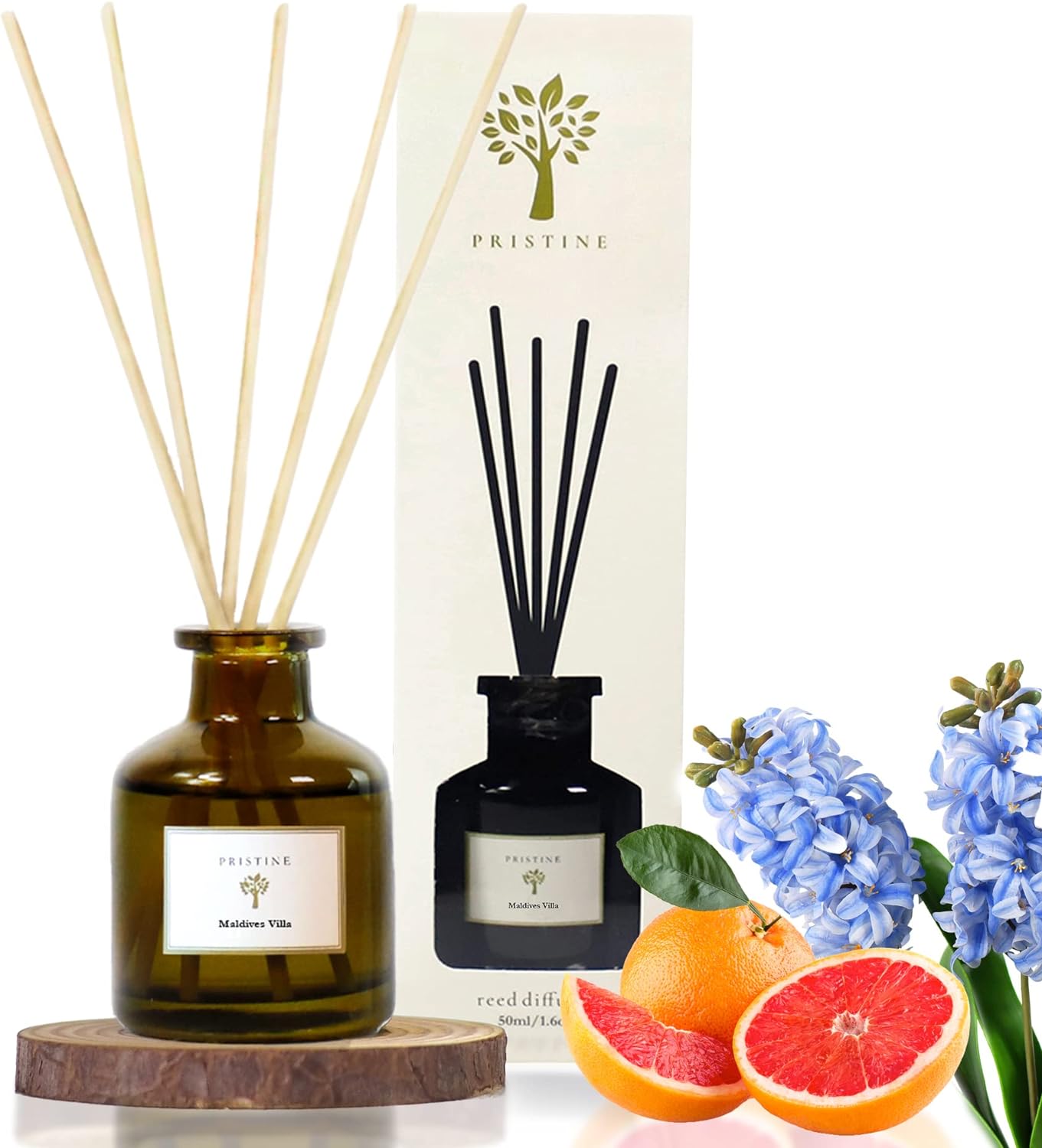 Pristine Maldives Villa Inspired Reed Diffuser Set
