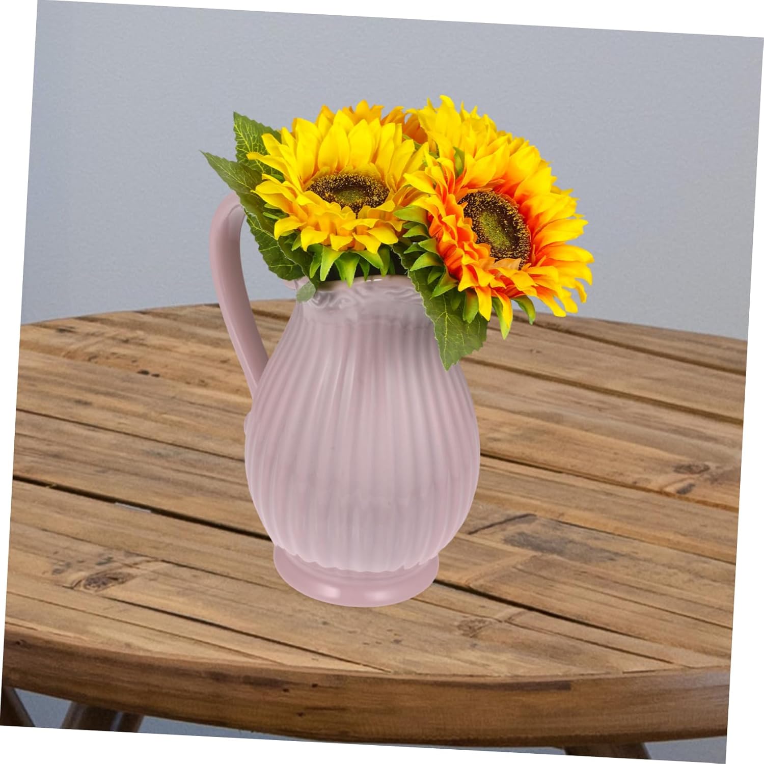 Pink Ceramic Flower Vase for Dried Flowers and Home Decor