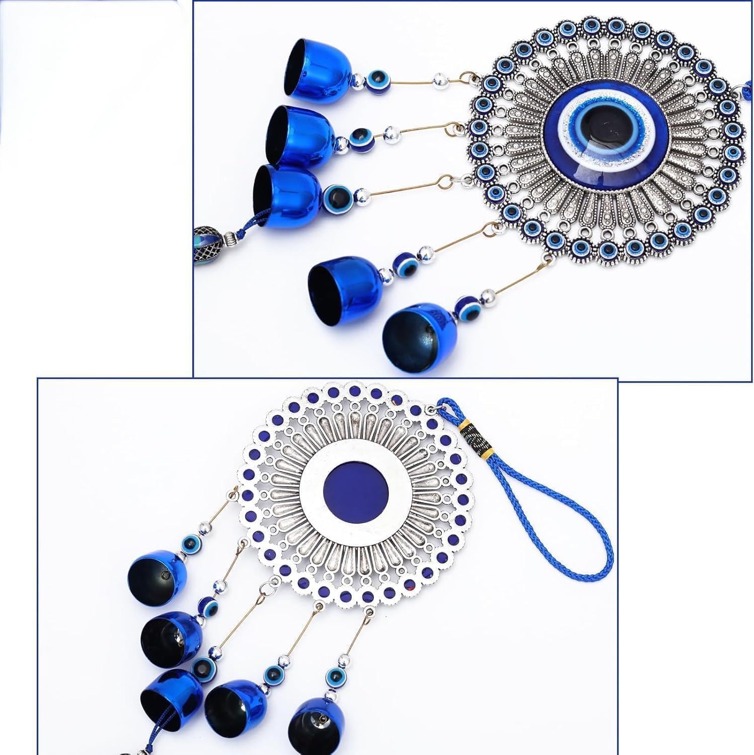Fantasy Devil Eye Wind Chime Blue Alloy Pendant