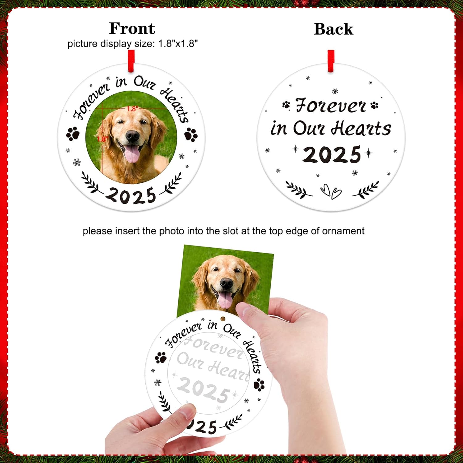 WaaHome Pet Memorial Christmas Ornament 2025