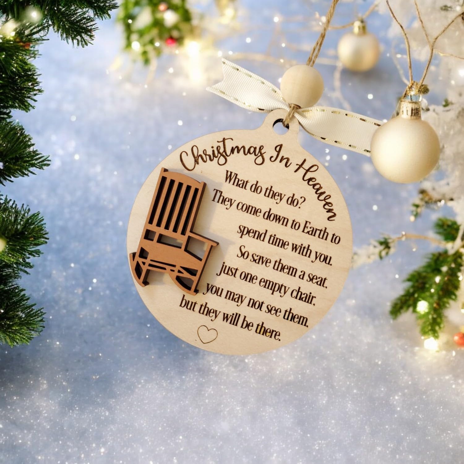 Christmas in Heaven Ornament - Save a Seat