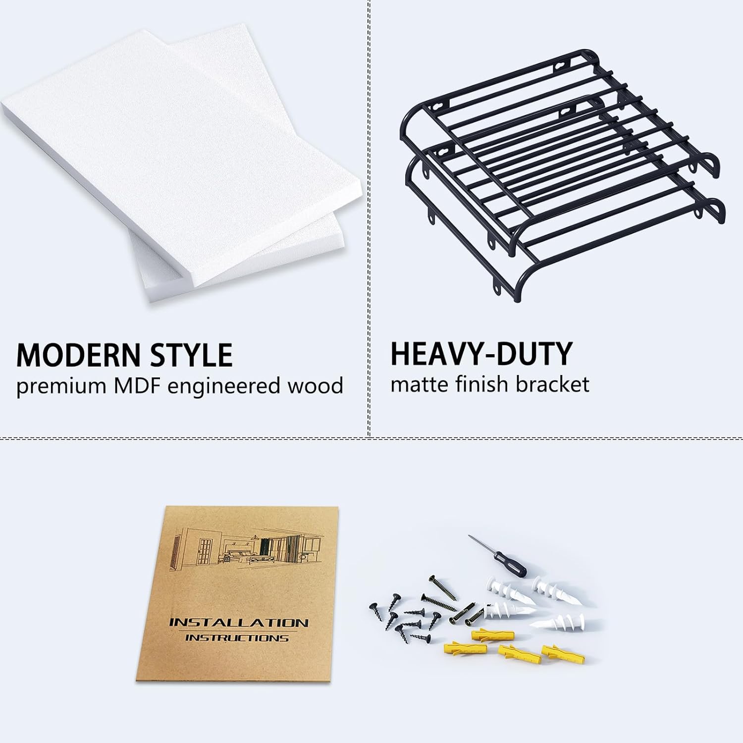 Modern Floating Nightstand Shelves for Bedroom and Living Room