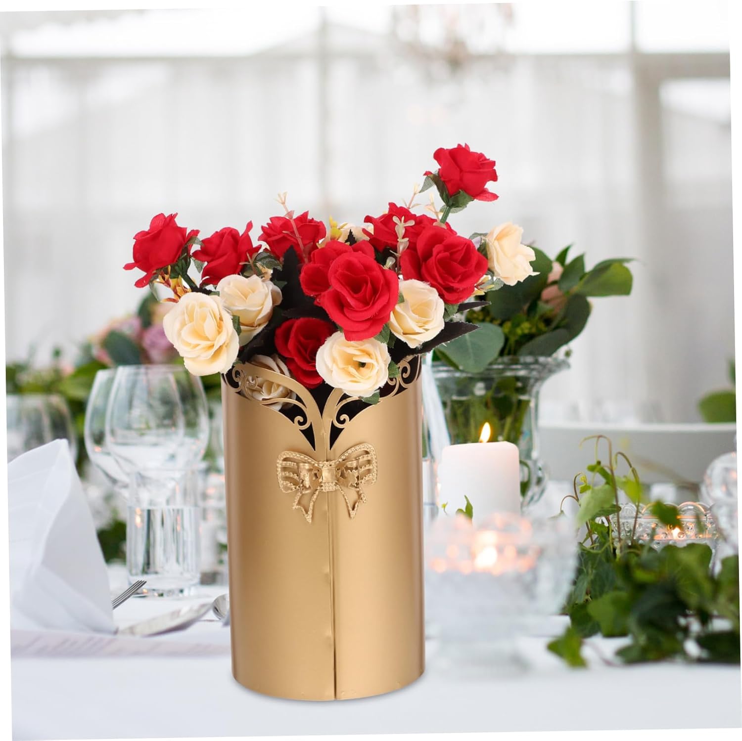 Rustic Flower Bucket Vintage Decor Vase for Home