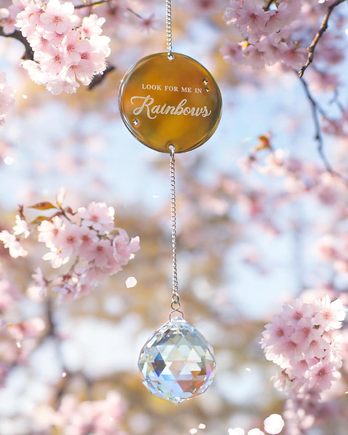 Modern Memorial Gift 40mm Crystal Suncatcher Rainbow Maker