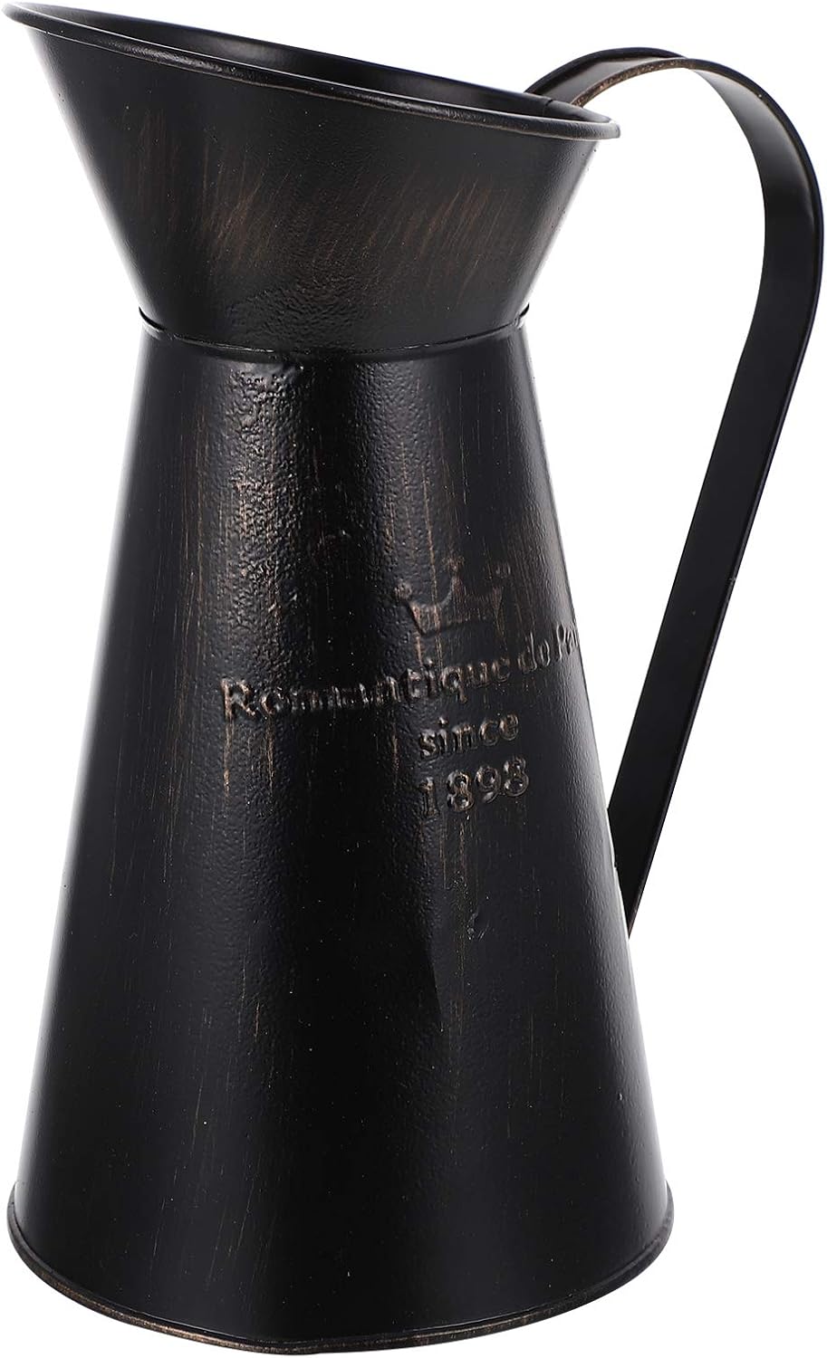 DOITOOL Rustic Shabby Chic Black Metal Vase