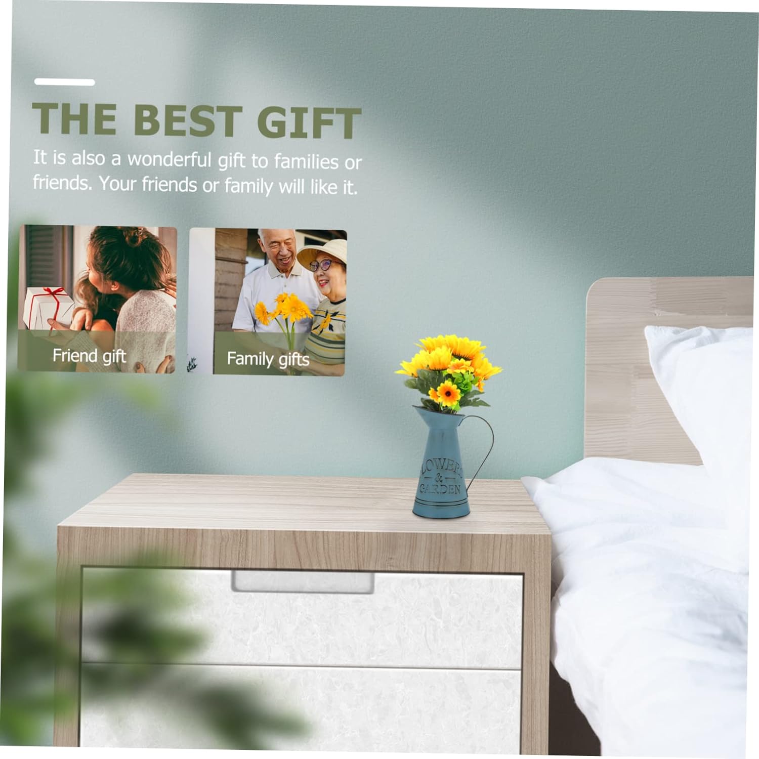 STOBAZA Antique Iron Flower Arranging Pot Decorative Vase for Dried Flowers