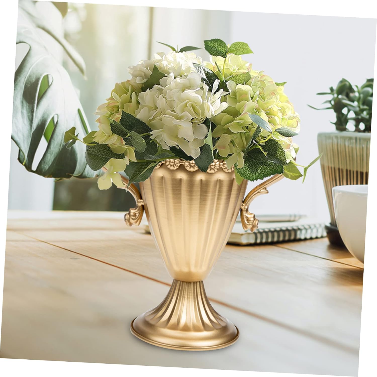 Vintage Iron Flower Pot Retro Vase for Home Decor